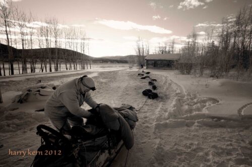 Dave Dalton gets ready to head for Dawson early morning.(infrared shot)