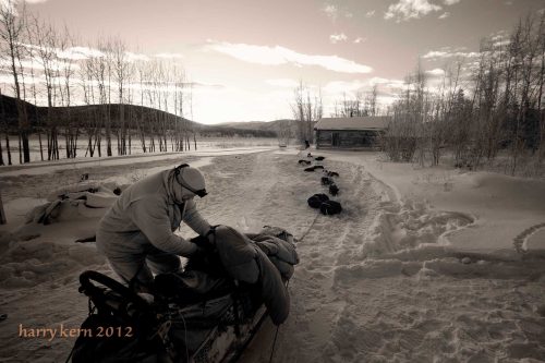 Dave Dalton gets ready to head for Dawson early morning.(infrared shot)